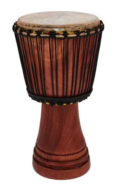 African Percussion MDJ103 Djembe, di fronte su sfondo neutro