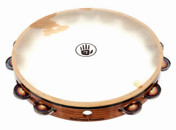 Black Swamp Percussion T12-1 Tambourine, vista frontale
