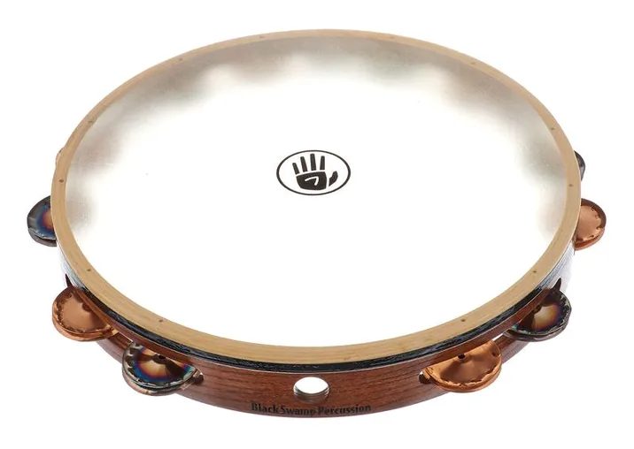 Black Swamp Percussion TC12-1 Tambourine, su sfondo neutro