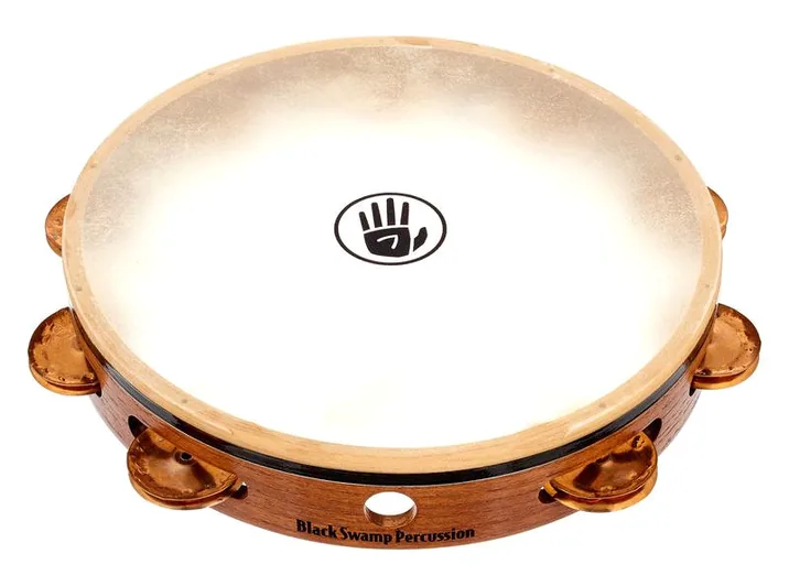Black Swamp Percussion TS4 Tambourine, su sfondo neutro