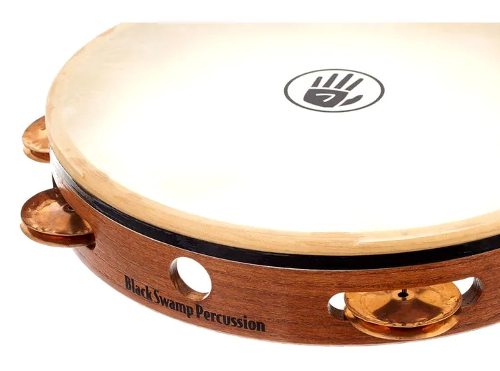 Black Swamp Percussion TS4 Tambourine, su sfondo neutro, photo 3