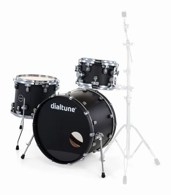 Dialtune 3-pcs Maple Set Matte Black, vista frontale