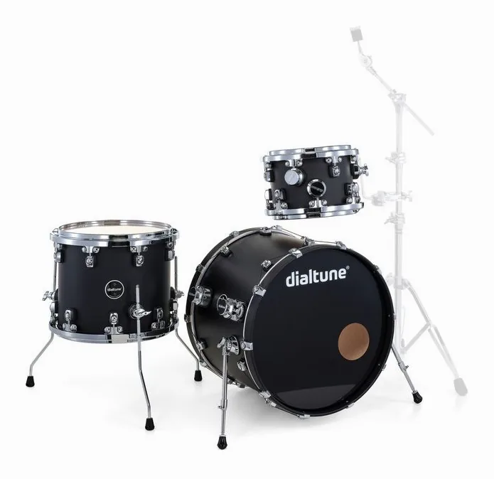 Dialtune 3-pcs Maple Set Matte Black, vista frontale, photo 3