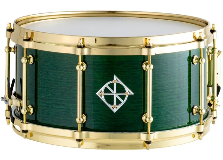 Dixon 14"x6.5" Rose Gum Snare Drum, vista frontale
