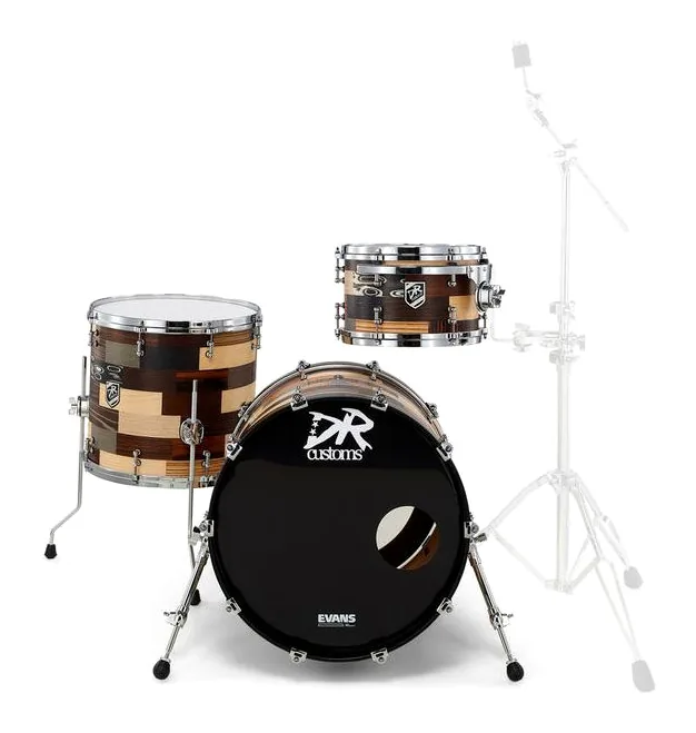 DR Customs Patchwork Drum Set, vista dall'alto, photo 2