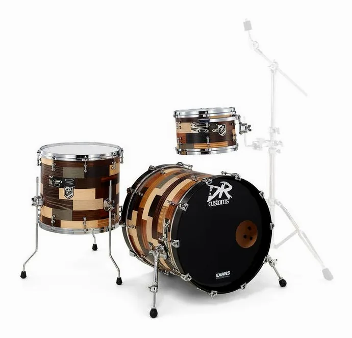 DR Customs Patchwork Drum Set, vista dall'alto, photo 3