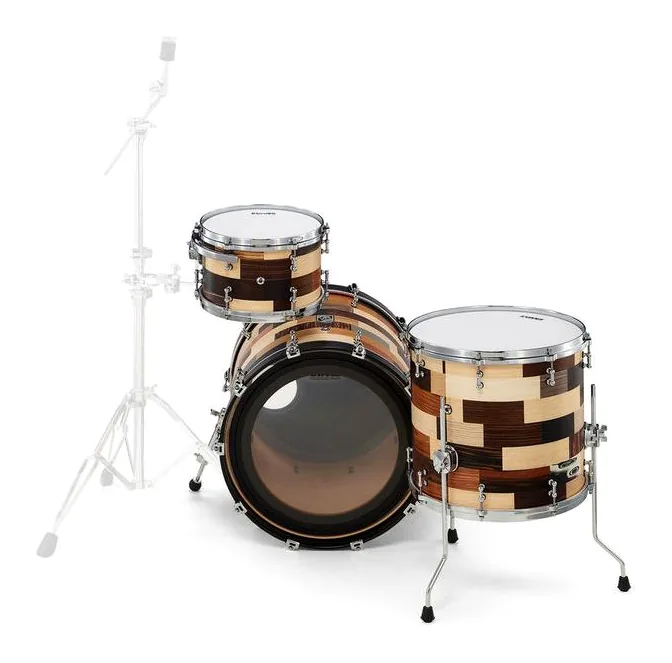 DR Customs Patchwork Drum Set, su sfondo neutro, photo 4