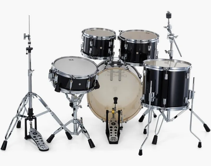 DrumCraft Series 3 Junior Set Black, su sfondo neutro, photo 4
