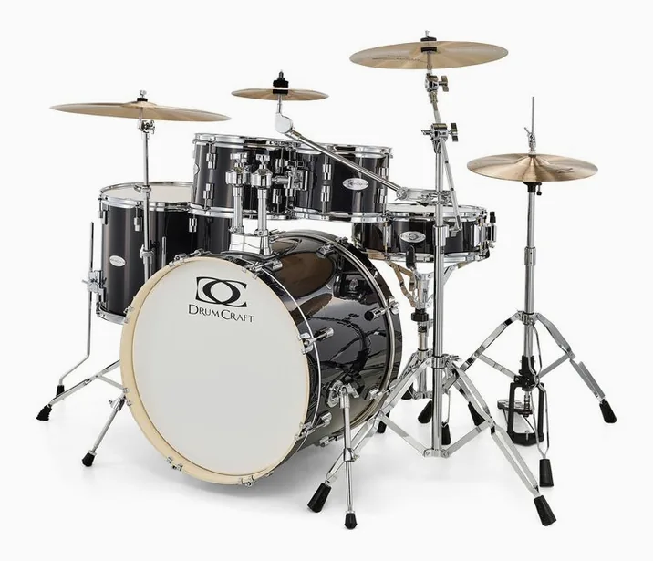 DrumCraft Series 3 Standard Impulz Black, dettaglio frontale