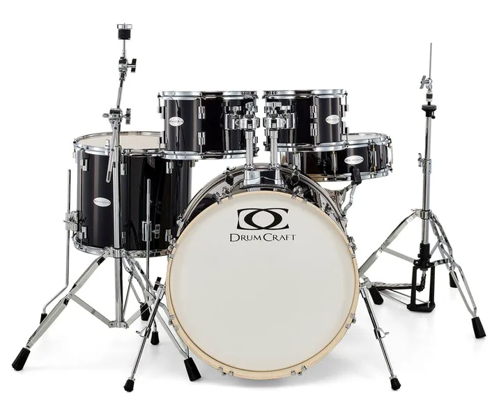 DrumCraft Series 3 Standard Set Black, vista frontale, photo 2