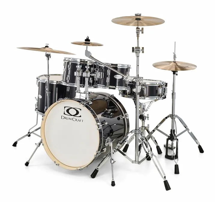 DrumCraft Series 3 Studio Impulz Black, dettaglio frontale