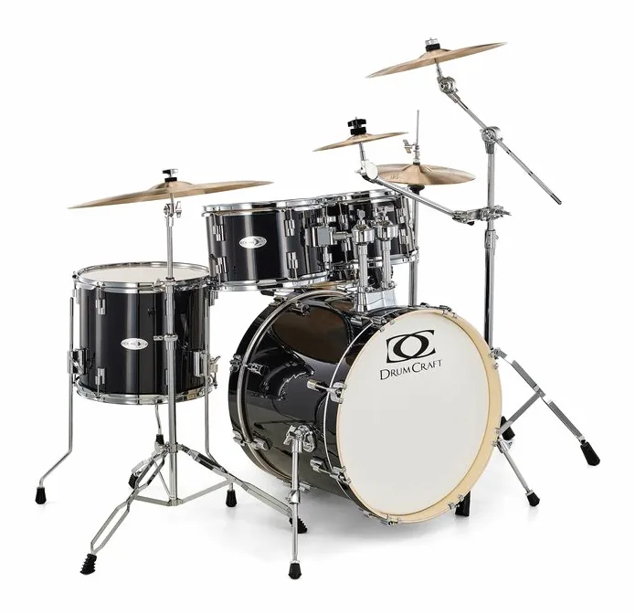 DrumCraft Series 3 Studio Impulz Black, vista frontale, photo 3