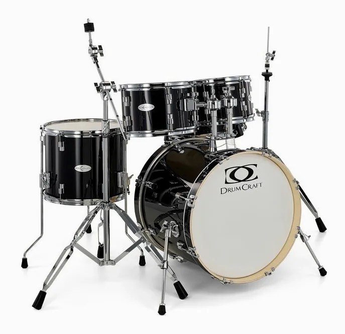 DrumCraft Series 3 Studio Set Black, vista frontale, photo 3