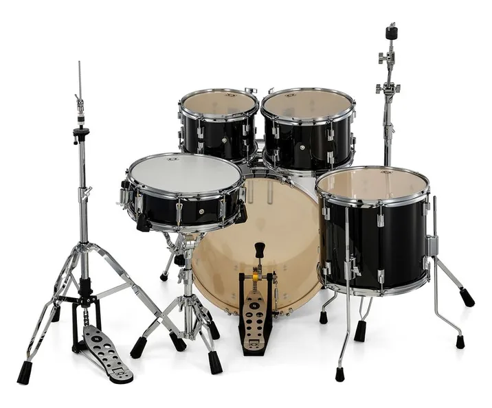 DrumCraft Series 3 Studio Set Black, su sfondo neutro, photo 4