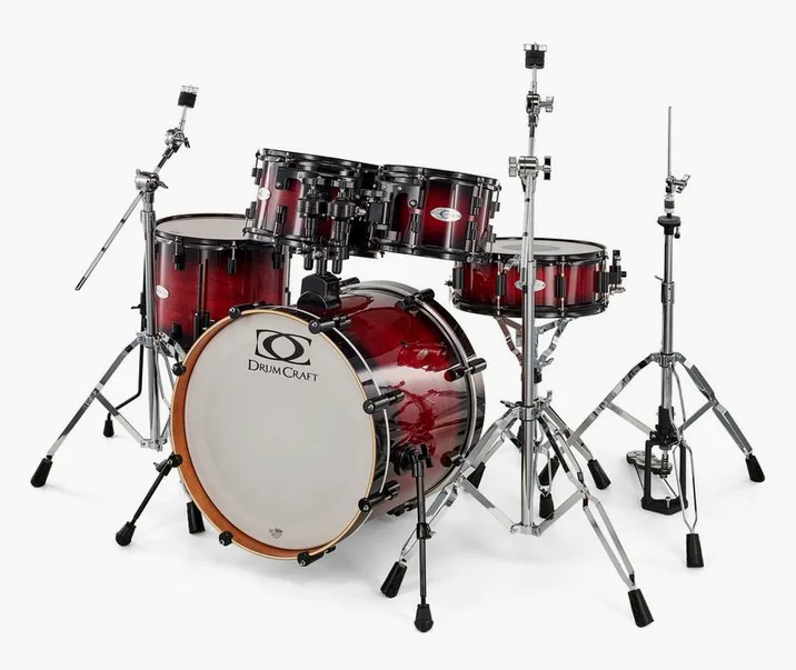DrumCraft Series 4 Studio Set CB, di fronte su sfondo neutro
