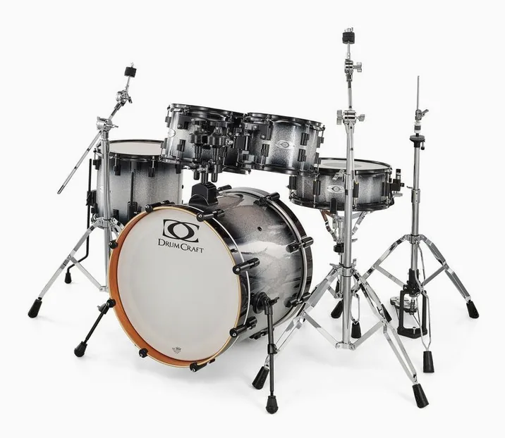 DrumCraft Series 4 Studio Set PSB, di fronte su sfondo neutro