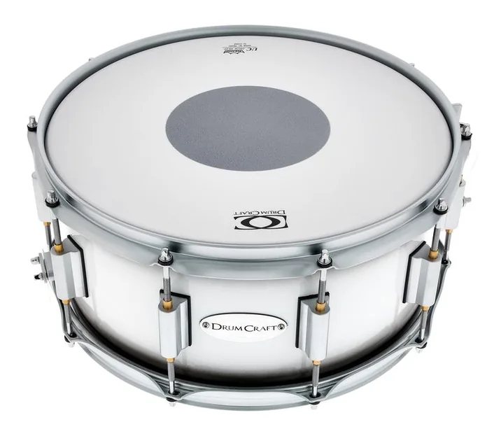 DrumCraft Series 6 14"x6,5" Snare -SWB, di fronte su sfondo neutro
