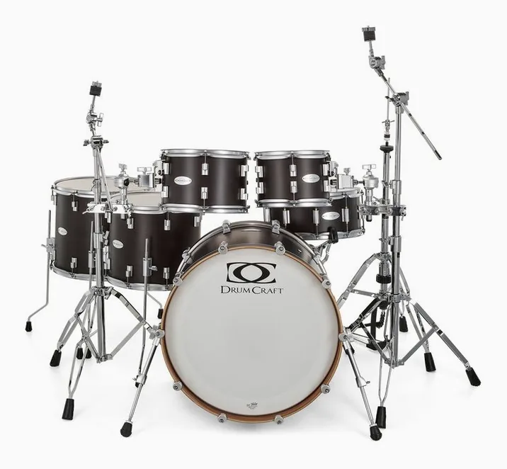 DrumCraft Series 6 2up 2down Satin Black, vista di tre quarti, photo 2