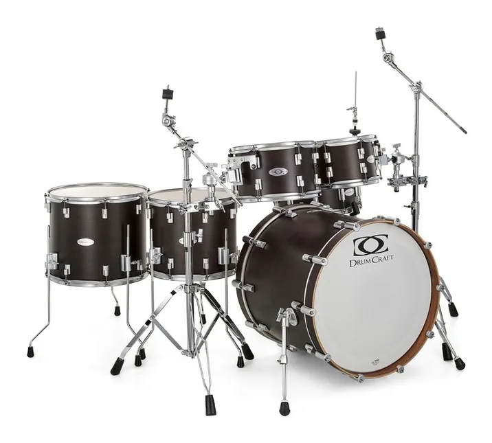 DrumCraft Series 6 2up 2down Satin Black, vista frontale, photo 3