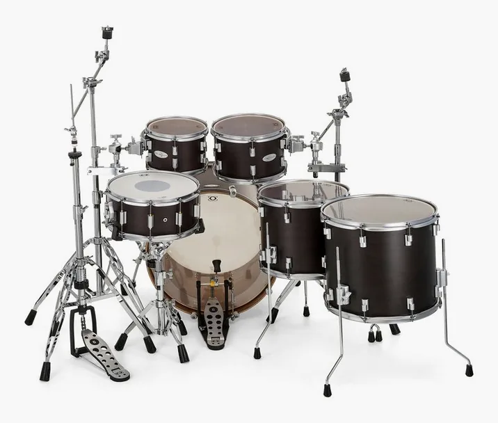 DrumCraft Series 6 2up 2down Satin Black, vista dall'alto, photo 4