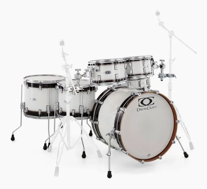 DrumCraft Series 6 2up 2down White Burst, vista dall'alto, photo 3