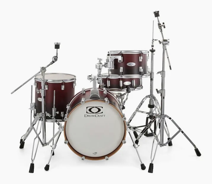 DrumCraft Series 6 Jazz Red Fade, vista frontale, photo 2