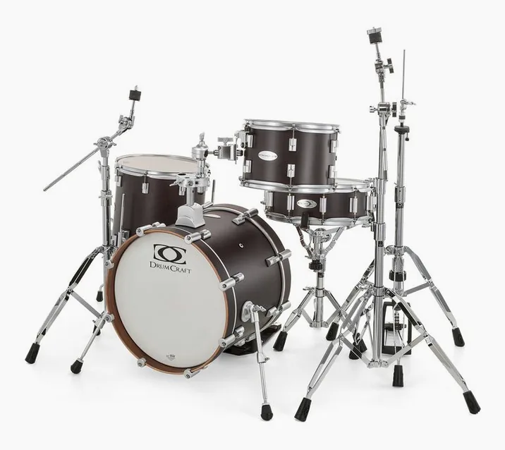 DrumCraft Series 6 Jazz Satin Black, dettaglio frontale