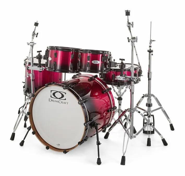 DrumCraft Series 6 Standard Purple Spkl., di fronte su sfondo neutro