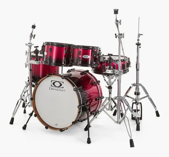 DrumCraft Series 6 Studio Purple Sparkle, vista frontale