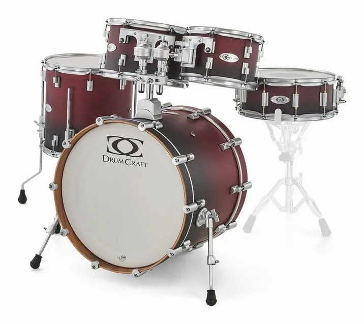 DrumCraft Series 6 Studio Set SBR, su sfondo neutro