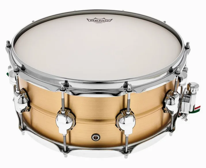 DS Drum 14"x6" Seamless Brass Snare, vista dall'alto, photo 3