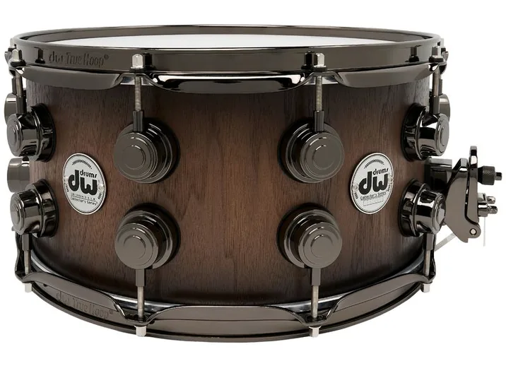 DW 14"x07" SN Walnut Ebony Burst, vista di lato, photo 2