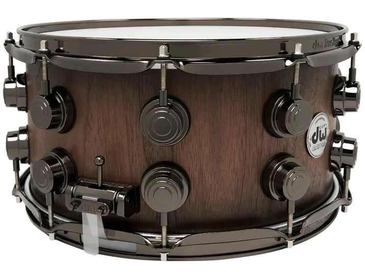 DW 14"x07" SN Walnut Ebony Burst, dettaglio ravvicinato, photo 3