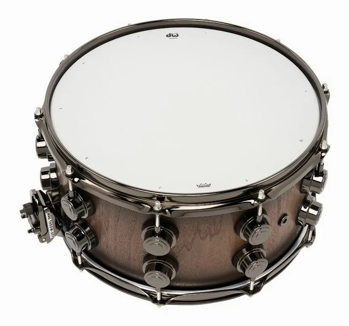 DW 14"x07" SN Walnut Ebony Burst, dettaglio ravvicinato, photo 4