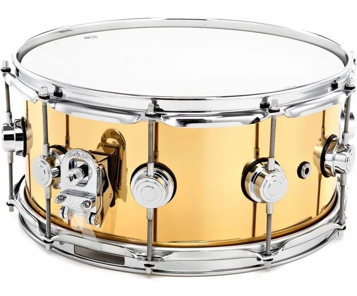 DW 14"x6,5" Brass Snare, vista dall'alto, photo 2