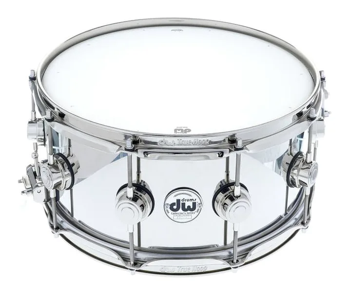 DW 14"x6,5" Stainless Steel Snare, dettaglio frontale