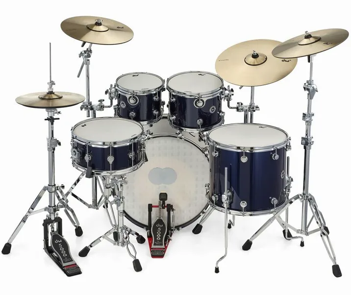 DW DWe E33 Drum Kit Midnight Blue, vista di tre quarti, photo 4