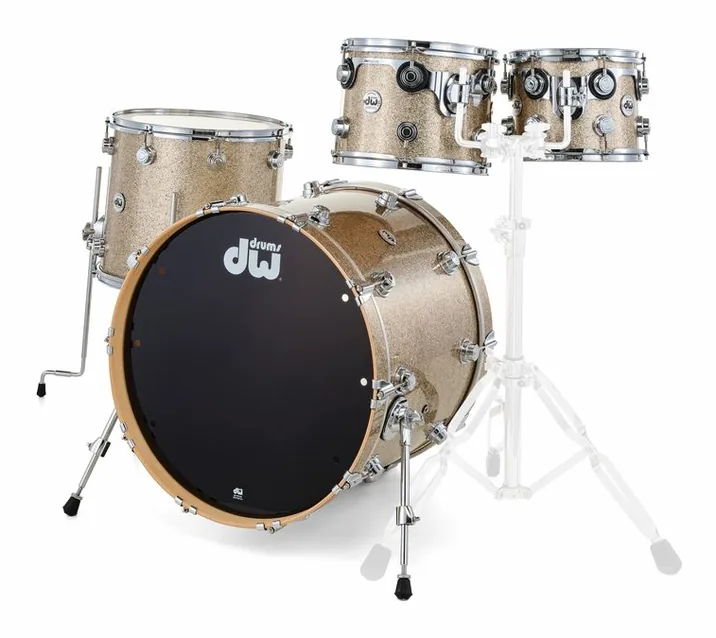 DW Finish Ply Nickel Spkl. Glass, di fronte su sfondo neutro