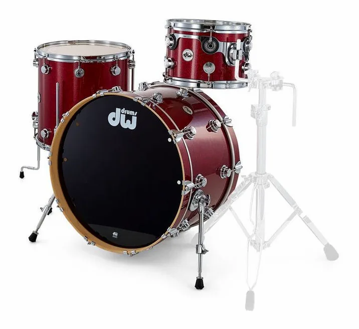 DW Finish Ply Set 1up1down Ruby, su sfondo neutro