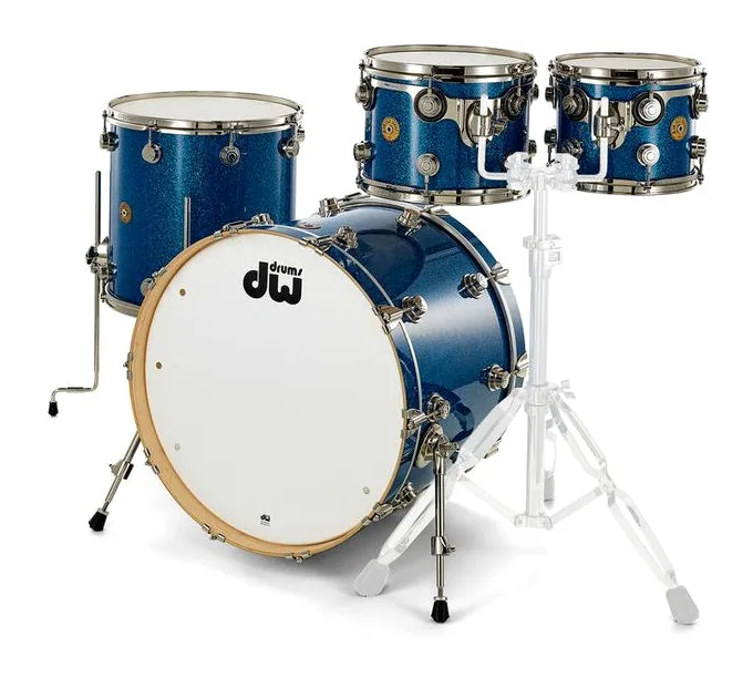 DW Jazz Series Blue Glass, di fronte su sfondo neutro