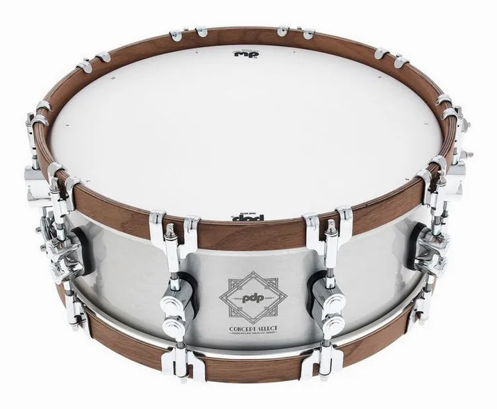 DW PDP 14"x5" Concept Alu Snare, vista frontale