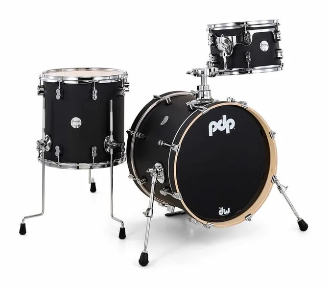 DW PDP CM Bop Satin Black, vista frontale, photo 3