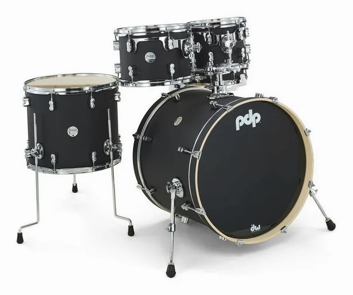 DW PDP CM5 Standard Satin Black, vista frontale, photo 3