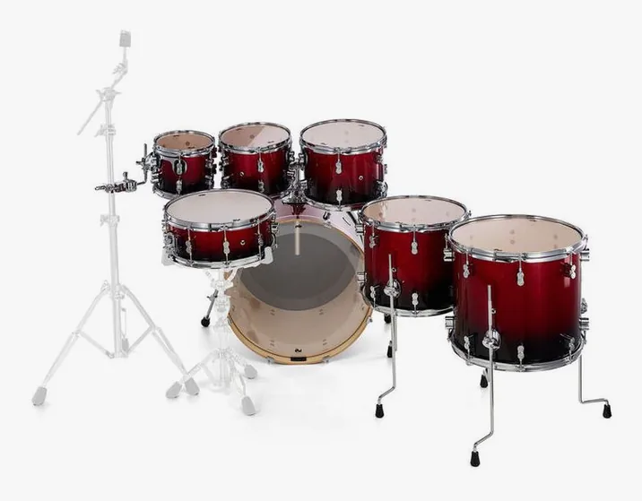DW PDP CM7 Red to Black, vista frontale, photo 4