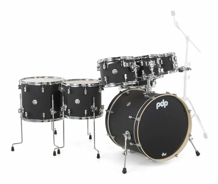 DW PDP CM7 Satin Black, vista frontale, photo 3