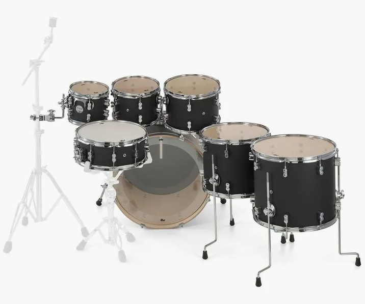 DW PDP CM7 Satin Black, su sfondo neutro, photo 4