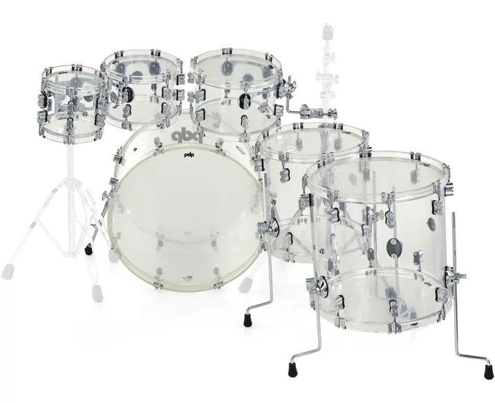 DW PDP Concept Clear Acrylic 6pc, su sfondo neutro, photo 4