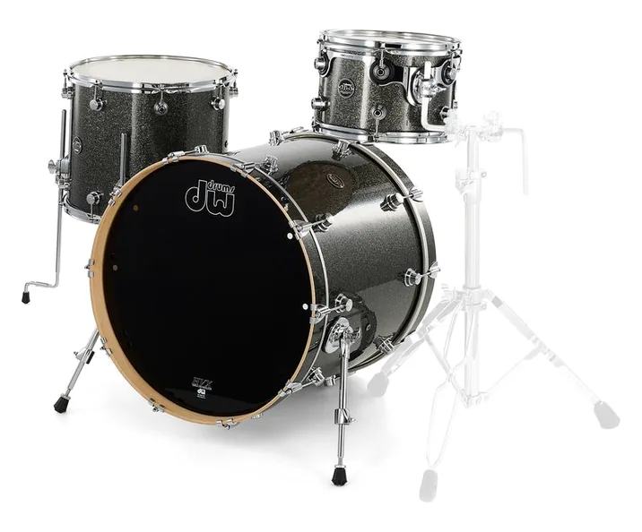 DW Performance Rock 22 Pewter, su sfondo neutro