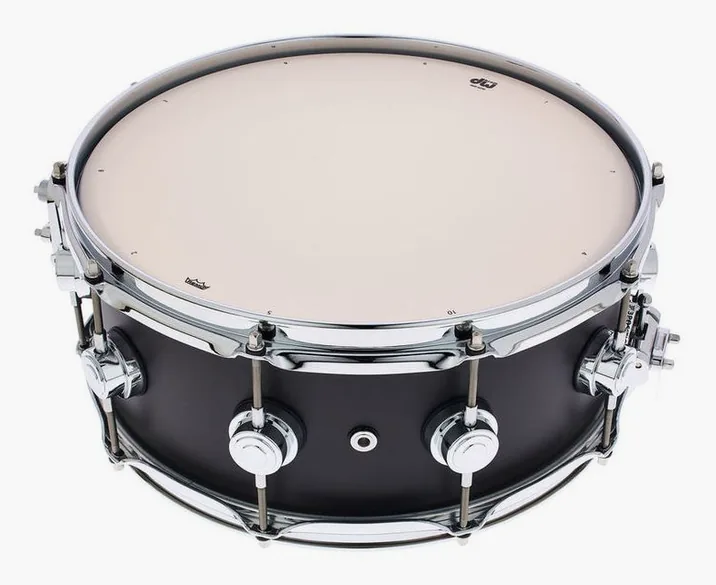 DW Satin Oil 14"x5,5 Ebony Snare, vista dall'alto, photo 4