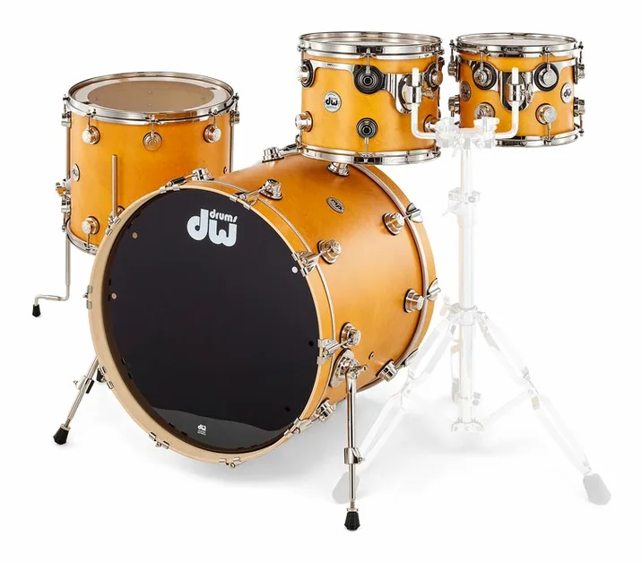 DW Satin Oil Shell Set Amber, vista frontale